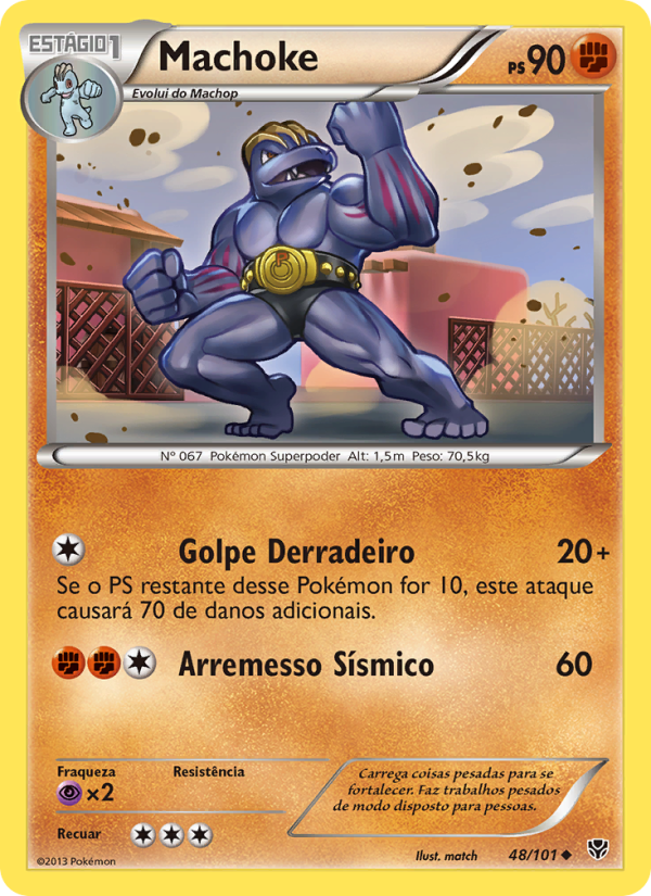 Machoke 48 — Explosão de Plasma (Portuguese Pokémon TCG card)