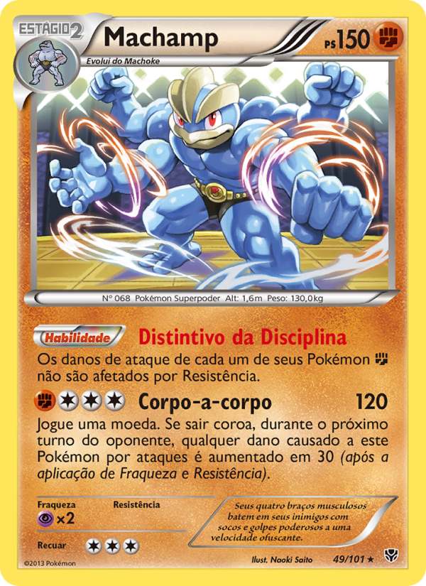 Machamp 49 — Explosão de Plasma (Portuguese Pokémon TCG card)