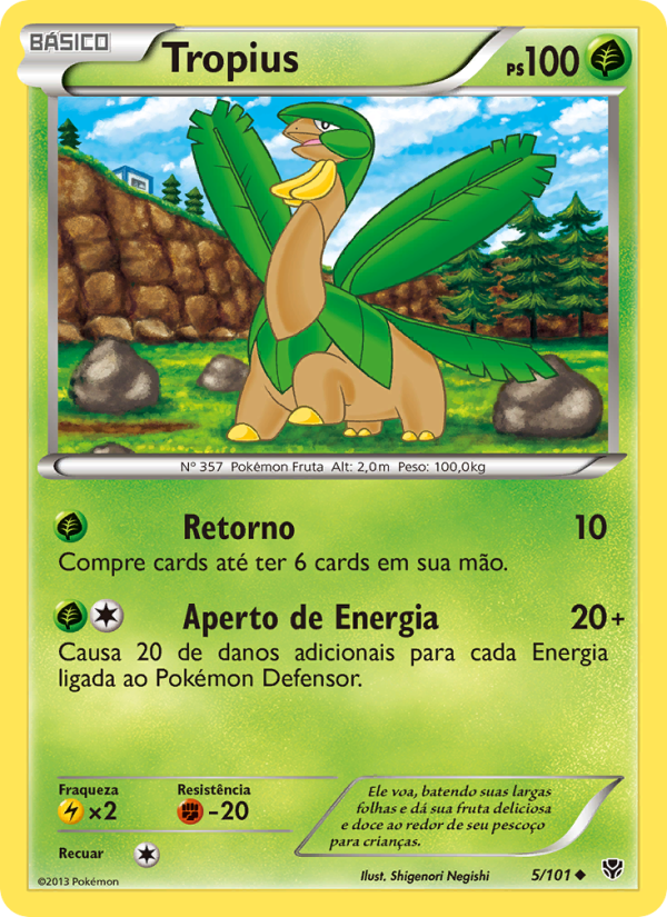 Tropius 5 — Explosão de Plasma (Portuguese Pokémon TCG card)
