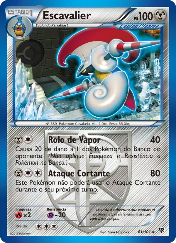 Escavalier 61 — Explosão de Plasma (Portuguese Pokémon TCG card)