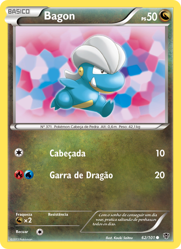 Bagon 62 — Explosão de Plasma (Portuguese Pokémon TCG card)