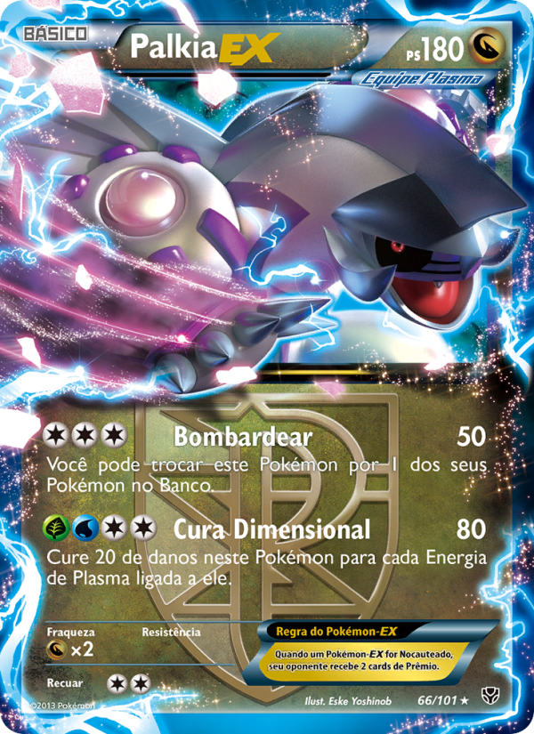Palkia-EX 66 — Explosão de Plasma (Portuguese Pokémon TCG card)