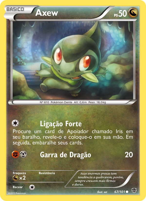 Axew 67 — Explosão de Plasma (Portuguese Pokémon TCG card)