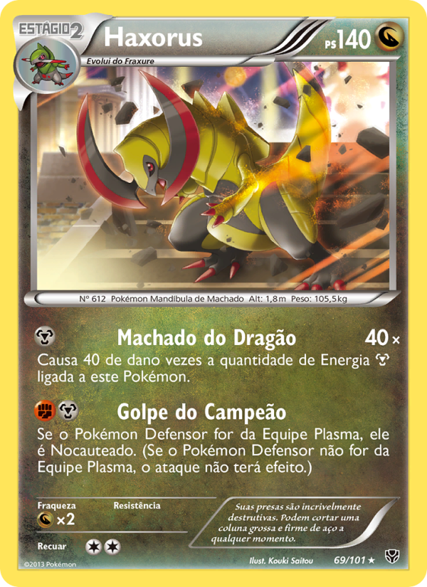 Haxorus 69 — Explosão de Plasma (Portuguese Pokémon TCG card)
