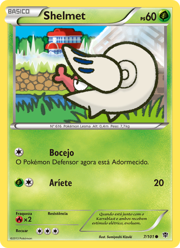 Shelmet 7 — Explosão de Plasma (Portuguese Pokémon TCG card)