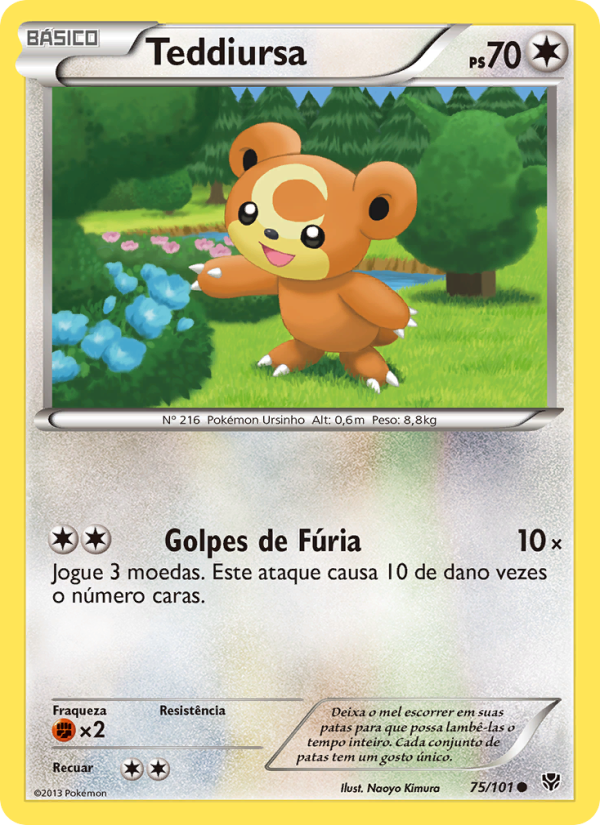 Teddiursa 75 — Explosão de Plasma (Portuguese Pokémon TCG card)