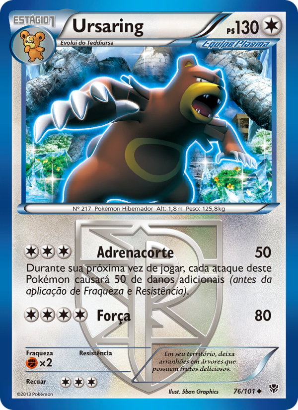 Ursaring 76 — Explosão de Plasma (Portuguese Pokémon TCG card)