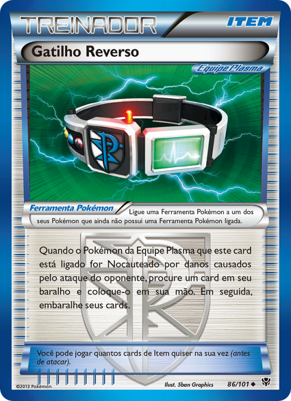 Gatilho Reverso 86 — Explosão de Plasma (Portuguese Pokémon TCG card)