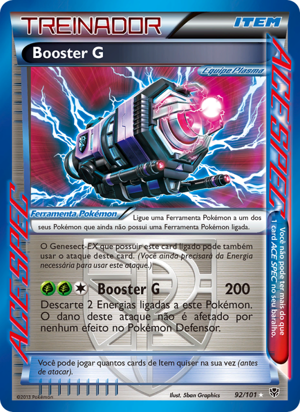 Booster G 92 — Explosão de Plasma (Portuguese Pokémon TCG card)