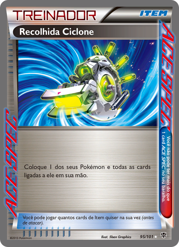 Recolhida Ciclone 95 — Explosão de Plasma (Portuguese Pokémon TCG card)
