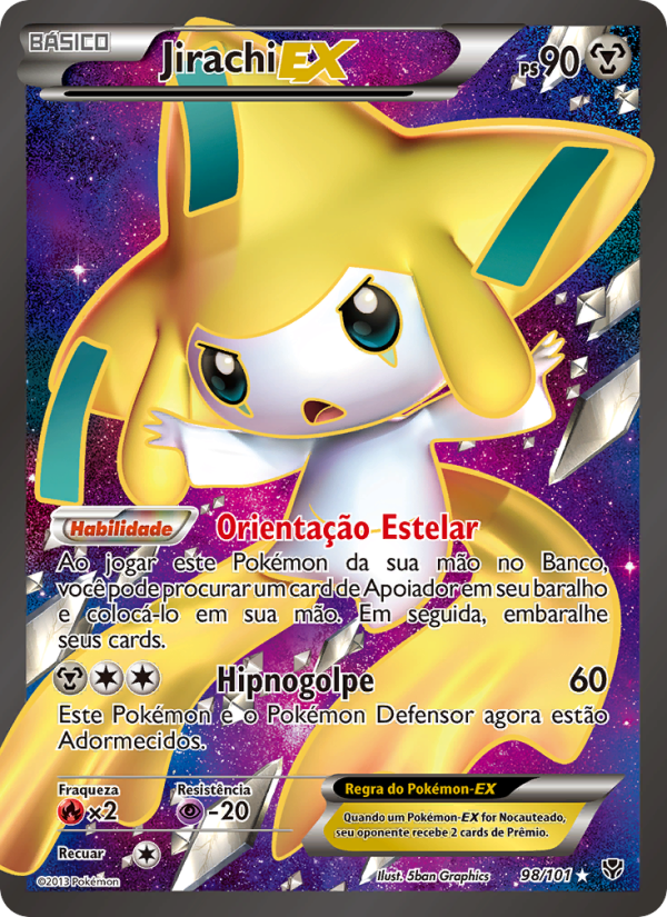 Jirachi-EX 98 — Plasma Blast (Portuguese Pokémon TCG card)