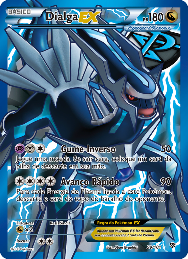 Dialga-EX 99 — Explosão de Plasma (Portuguese Pokémon TCG card)