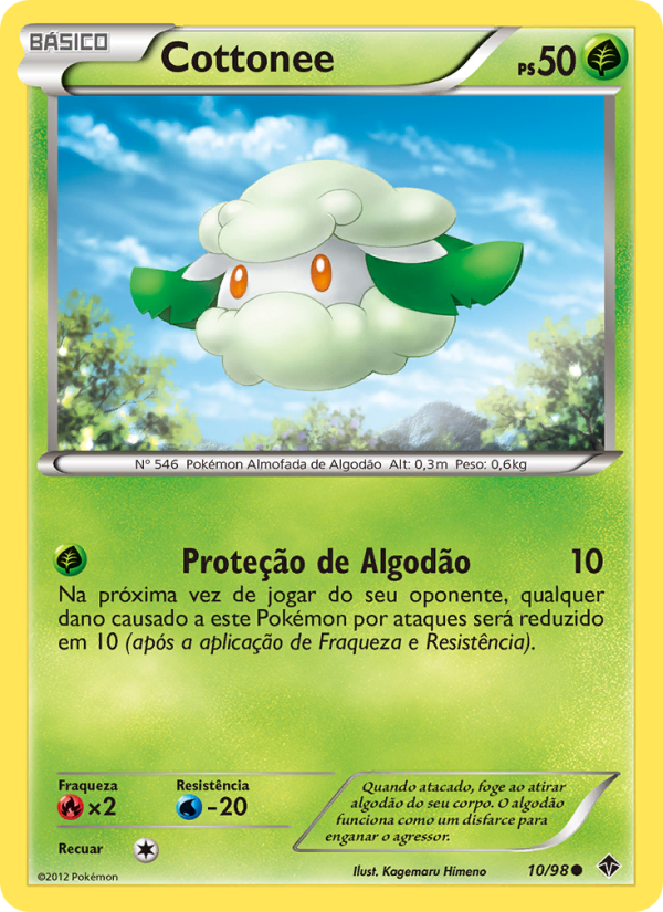 Cottonee 10 — Poderes Emergentes (Portuguese Pokémon TCG card)