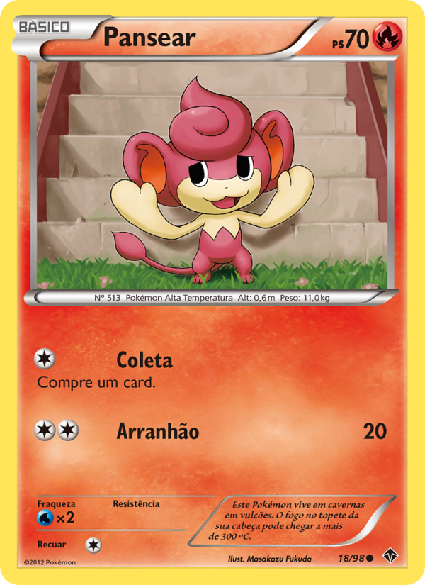 Pansear 18 — Poderes Emergentes (Portuguese Pokémon TCG card)