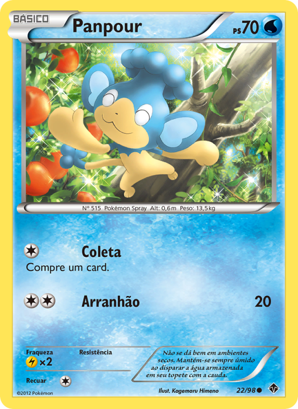 Panpour 22 — Poderes Emergentes (Portuguese Pokémon TCG card)