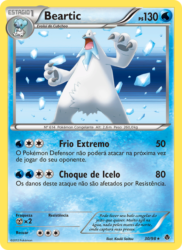 Beartic 30 — Poderes Emergentes (Portuguese Pokémon TCG card)