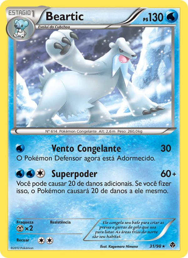 Beartic 31 — Poderes Emergentes (Portuguese Pokémon TCG card)