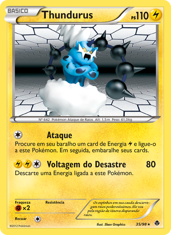 Thundurus 35 — Poderes Emergentes (Portuguese Pokémon TCG card)