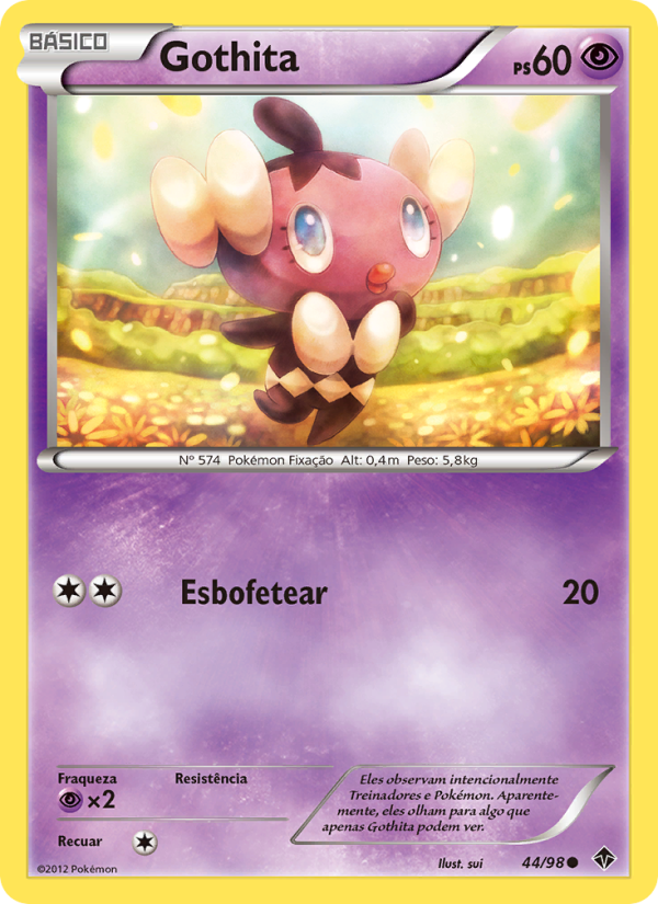 Gothita 44 — Poderes Emergentes (Portuguese Pokémon TCG card)