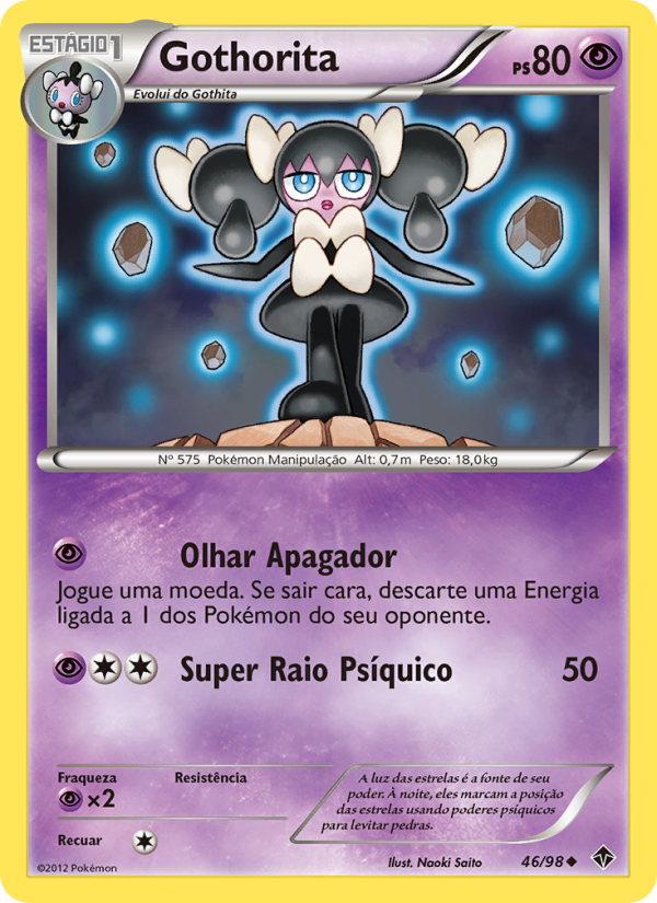 Gothorita 46 — Poderes Emergentes (Portuguese Pokémon TCG card)