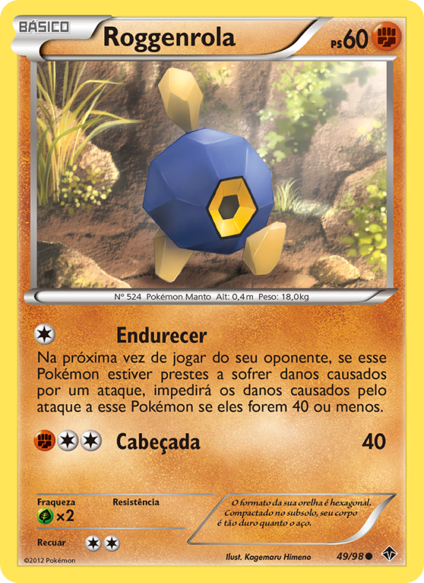 Roggenrola 49 — Poderes Emergentes (Portuguese Pokémon TCG card)