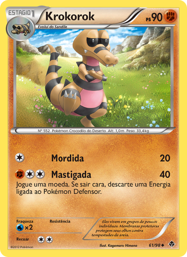 Krokorok 61 — Poderes Emergentes (Portuguese Pokémon TCG card)