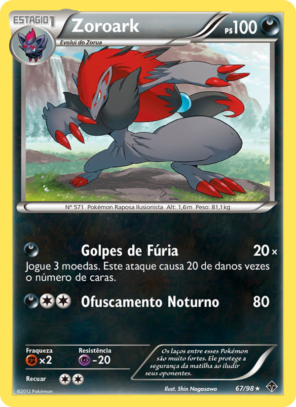 Zoroark 67 — Poderes Emergentes (Portuguese Pokémon TCG card)