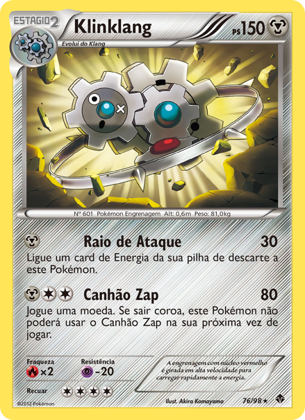 Klinklang 76 — Poderes Emergentes (Portuguese Pokémon TCG card)