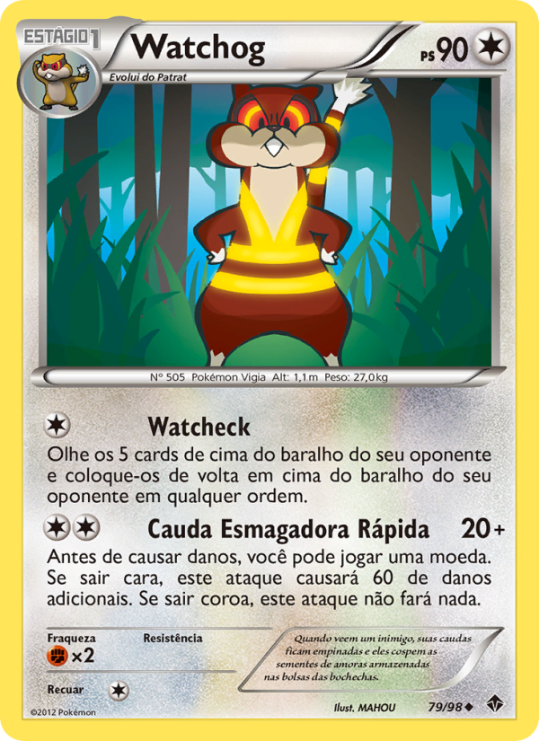 Watchog 79 — Poderes Emergentes (Portuguese Pokémon TCG card)
