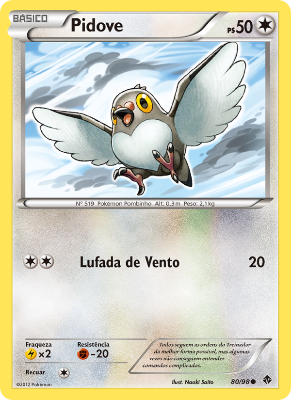 Pidove 80 — Poderes Emergentes (Portuguese Pokémon TCG card)