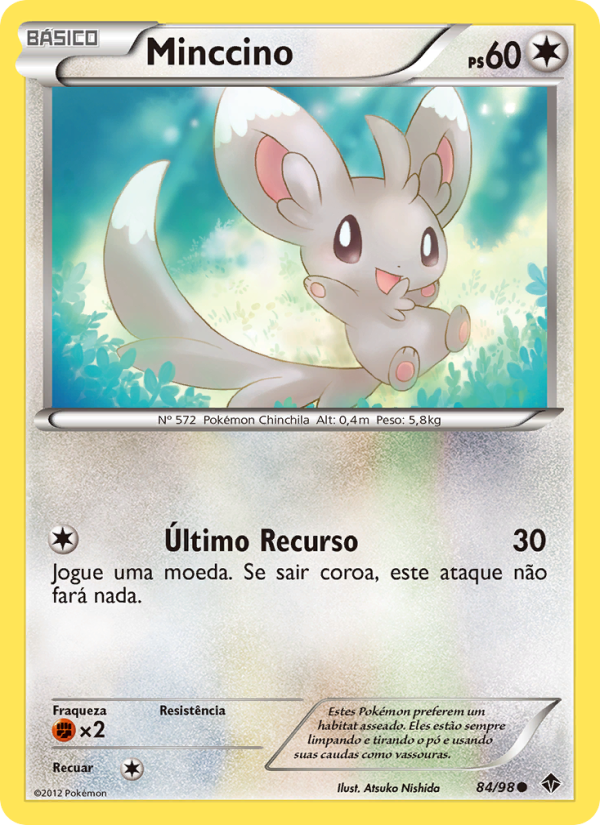 Minccino 84 — Poderes Emergentes (Portuguese Pokémon TCG card)