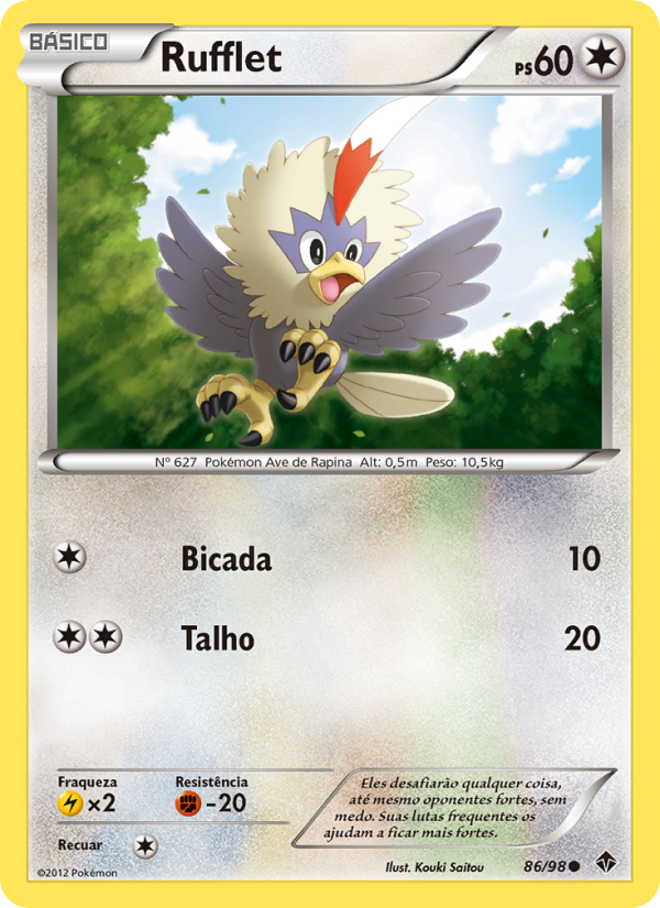 Rufflet 86 — Poderes Emergentes (Portuguese Pokémon TCG card)