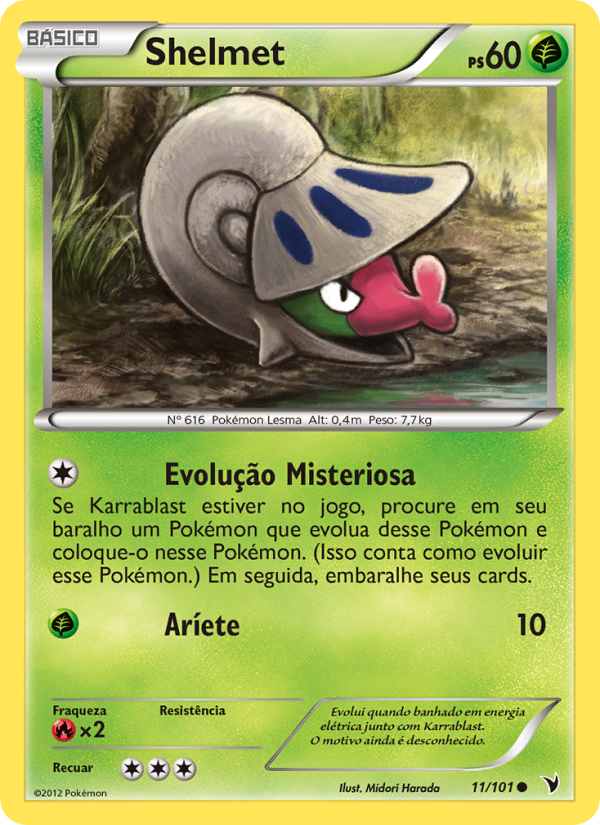 Shelmet 11 — Vitórias Nobres (Portuguese Pokémon TCG card)