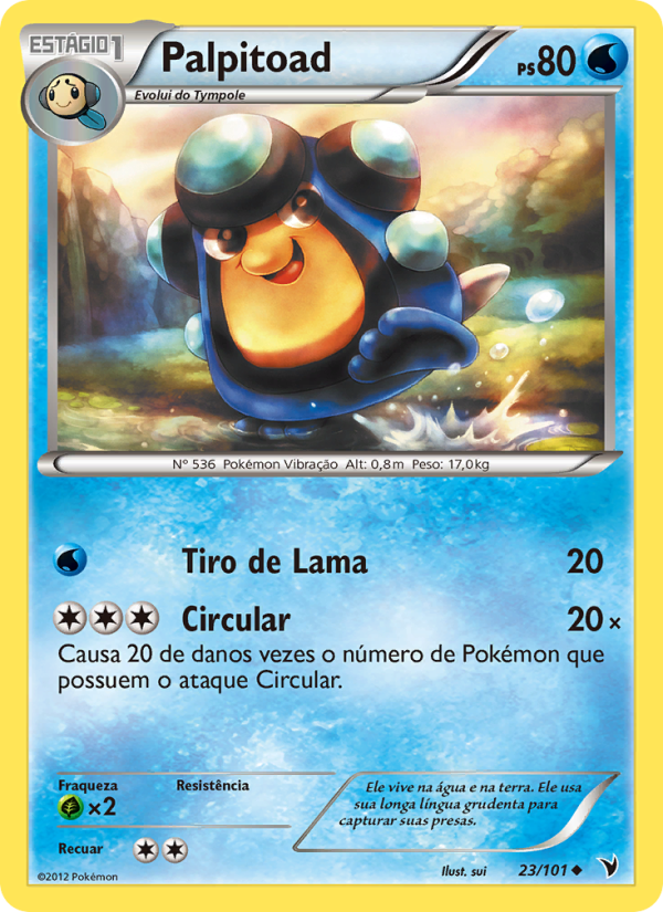 Palpitoad 23 — Noble Victories (Portuguese Pokémon TCG card)