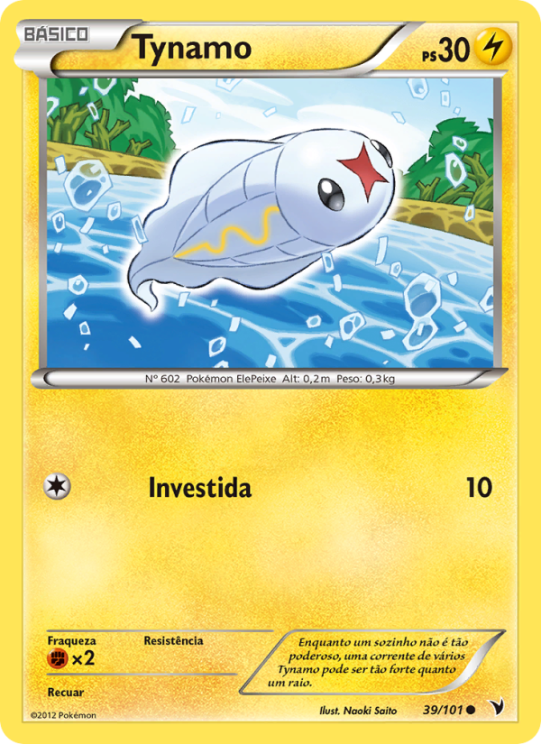 Tynamo 39 — Vitórias Nobres (Portuguese Pokémon TCG card)