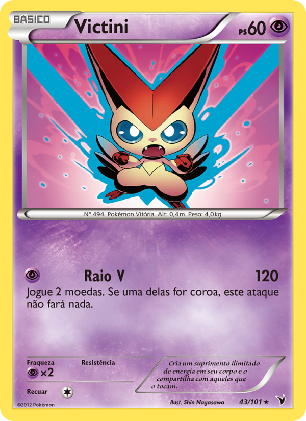 Victini 43 — Vitórias Nobres (Portuguese Pokémon TCG card)