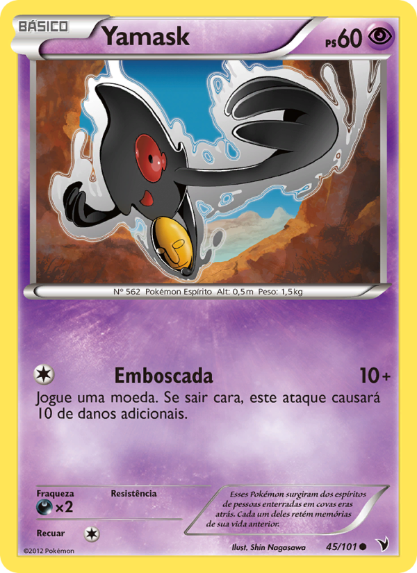 Yamask 45 — Vitórias Nobres (Portuguese Pokémon TCG card)