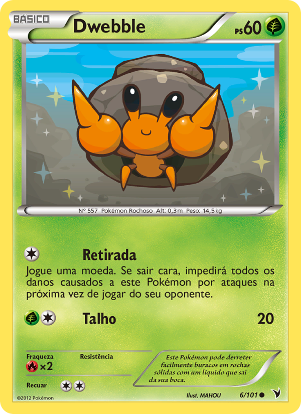 Dwebble 6 — Vitórias Nobres (Portuguese Pokémon TCG card)
