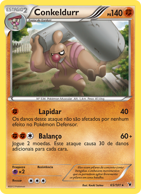 Conkeldurr 65 — Vitórias Nobres (Portuguese Pokémon TCG card)