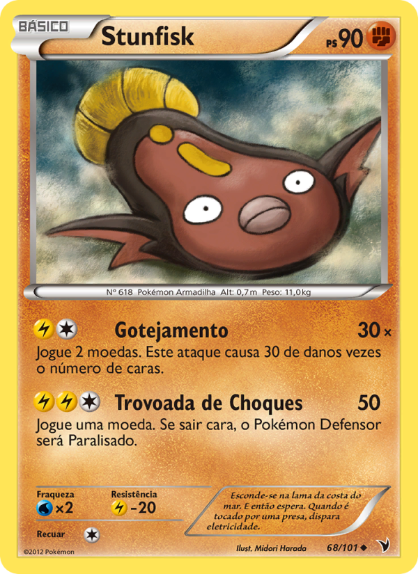 Stunfisk 68 — Vitórias Nobres (Portuguese Pokémon TCG card)