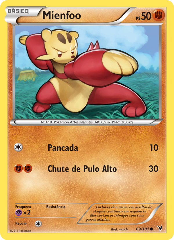 Mienfoo 69 — Vitórias Nobres (Portuguese Pokémon TCG card)