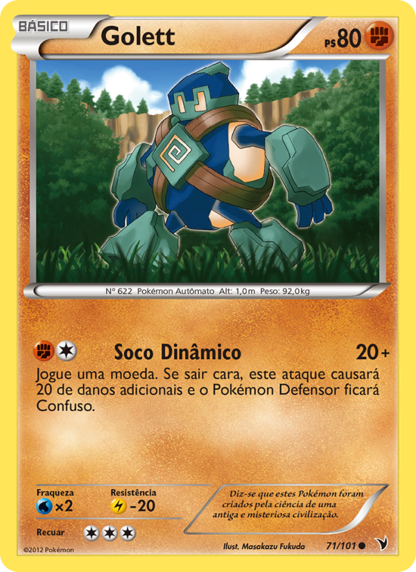 Golett 71 — Vitórias Nobres (Portuguese Pokémon TCG card)