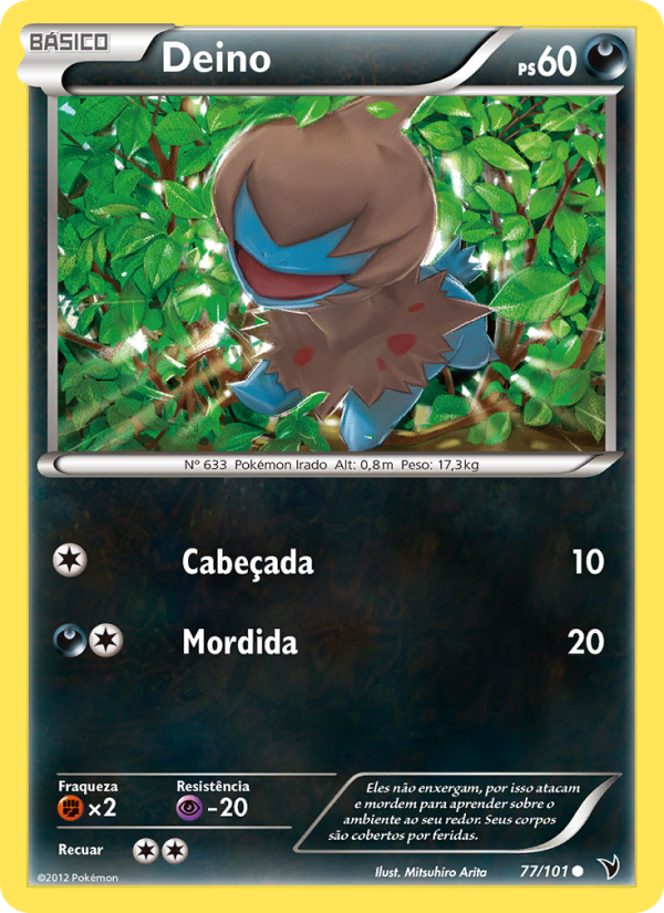 Deino 77 — Noble Victories (Portuguese Pokémon TCG card)