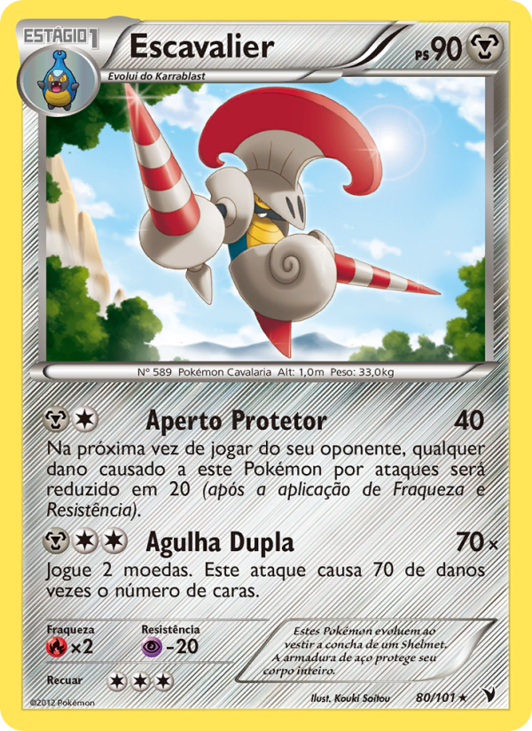 Escavalier 80 — Vitórias Nobres (Portuguese Pokémon TCG card)