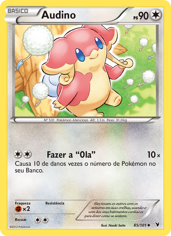 Audino 85 — Vitórias Nobres (Portuguese Pokémon TCG card)