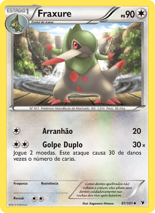 Fraxure 87 — Vitórias Nobres (Portuguese Pokémon TCG card)