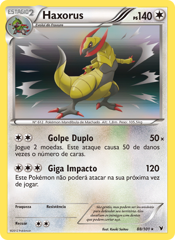 Haxorus 88 — Vitórias Nobres (Portuguese Pokémon TCG card)