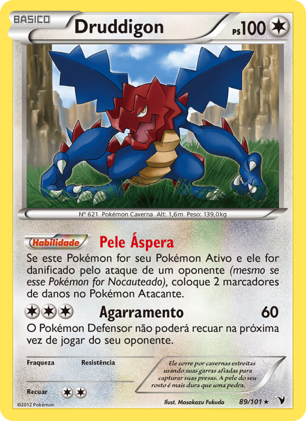 Druddigon 89 — Vitórias Nobres (Portuguese Pokémon TCG card)