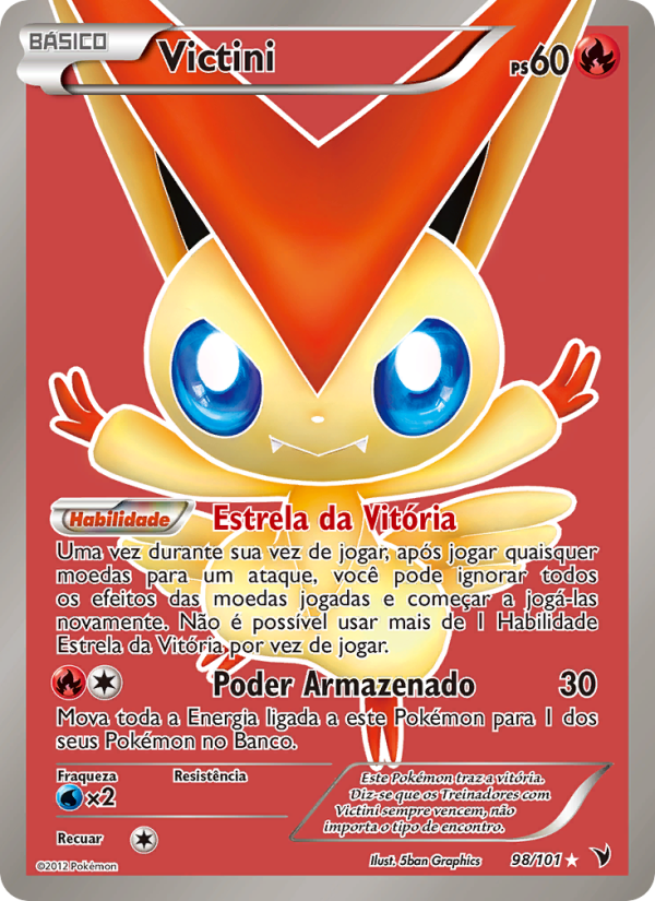 Victini 98 — Vitórias Nobres (Portuguese Pokémon TCG card)