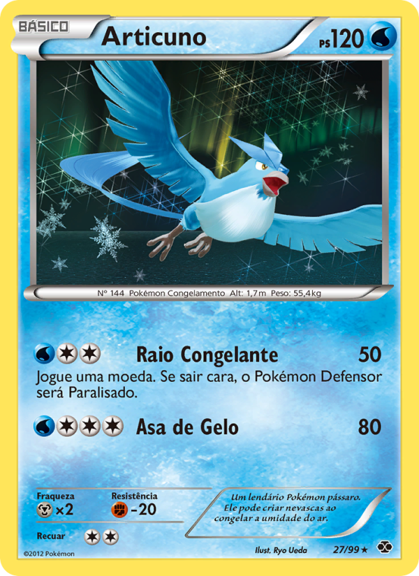 Articuno 27 — Próximos Destinos (Portuguese Pokémon TCG card)